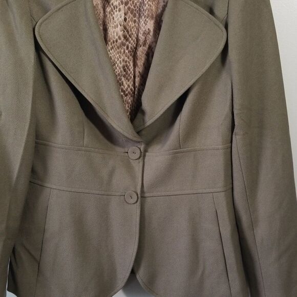 EUC Etcetera Olive Blazer Jacket - Picture 3 of 4